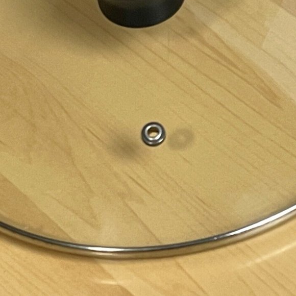 Original T-FAL 9.25" Glass Replacement Lid‎ Cover Top Black Handle Vent Hole - Picture 2 of 4